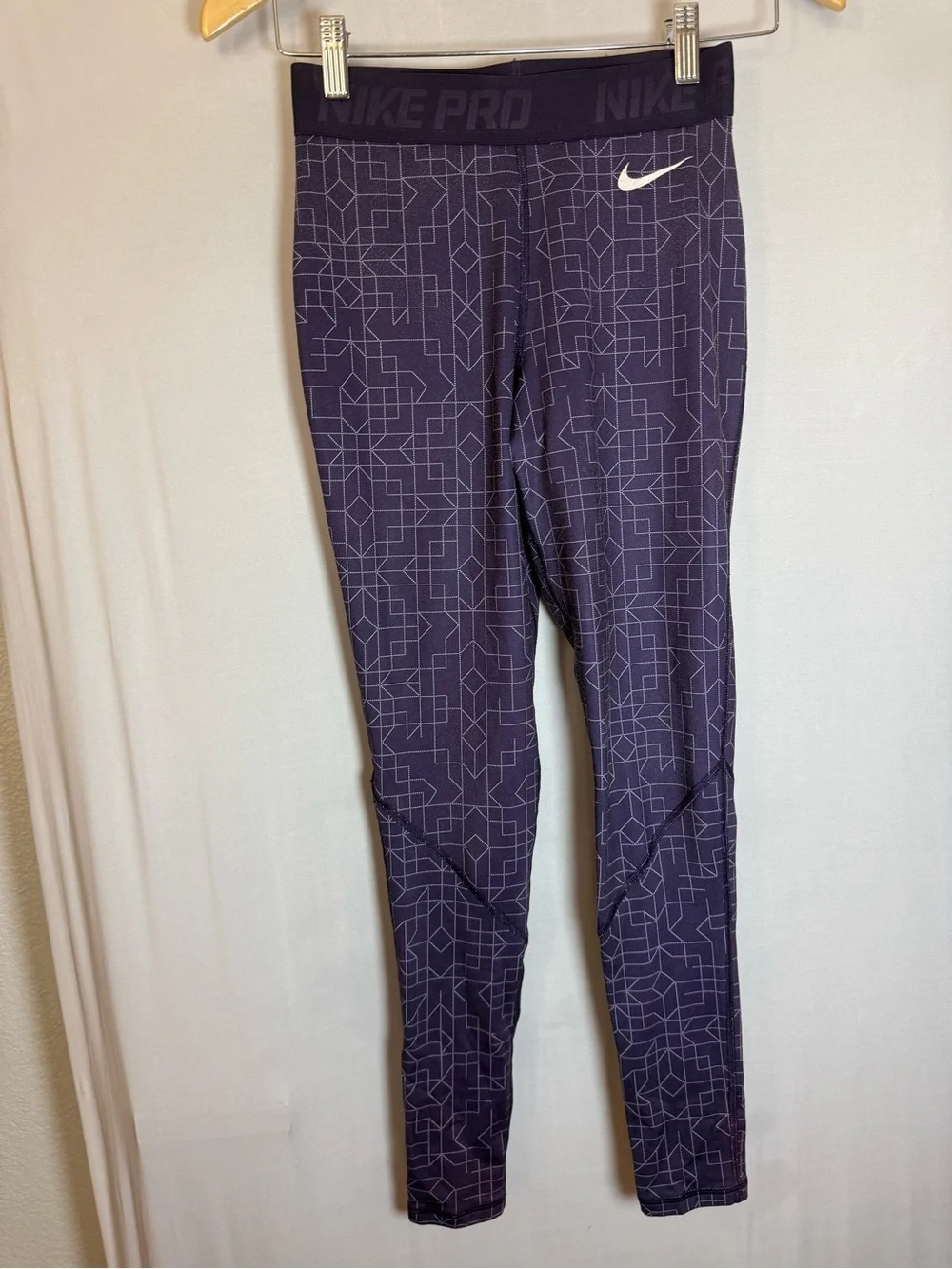 Nike Purple Geo Print Girls' Leggings